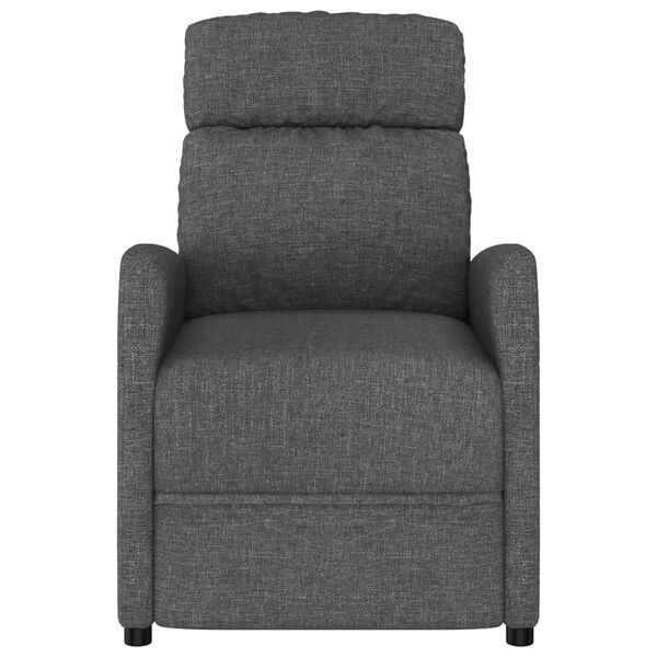 vidaXL Sill&oacute;n de masaje elevable tela gris oscuro