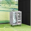 vidaXL Armario de Golf con rueda Liso Gris Concreto 65 x 45 x 98 cm