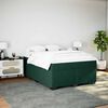 vidaXL Cama box spring con colch&oacute;n terciopelo verde oscuro 140x190 cm