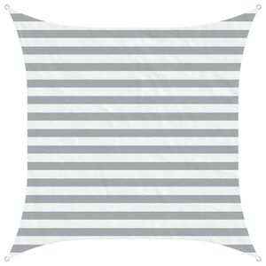 vidaXL Toldo Vela de Sombra Gris claro y blanco. 2 x 2 m