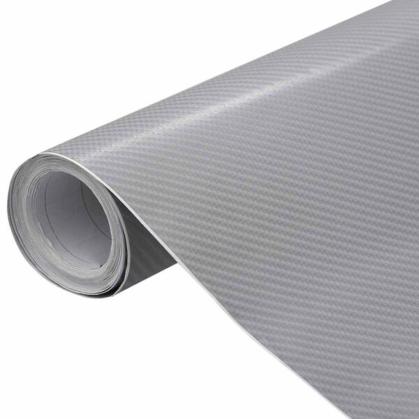 vidaXL L&aacute;mina para coches 4D plateado 100x150 cm