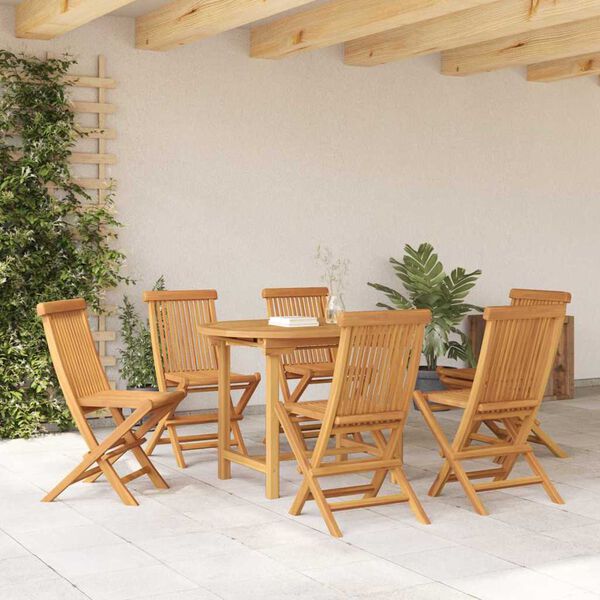 vidaXL Conjunto de Comedor de Jardín 7 pcs Marrón