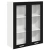 vidaXL Mueble colgante Roble Negro 80 x 31 x 100 cm