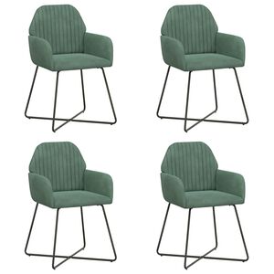 vidaXL Sillas de comedor 4 uds. Terciopelo Verde Mar 55 x 50 x 84 cm