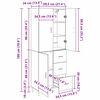vidaXL Aparador alto 2 pcs Roble artesanal Madera de ingenier&iacute;a