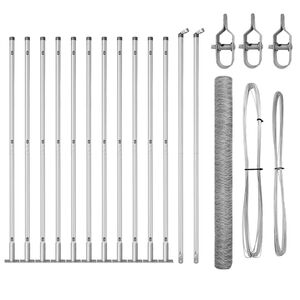 vidaXL Poste de Valla Plateado