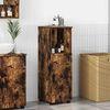 vidaXL Gabinete de Ba&ntilde;o con puerta Roble ahumado 30 x 35 x 95 cm