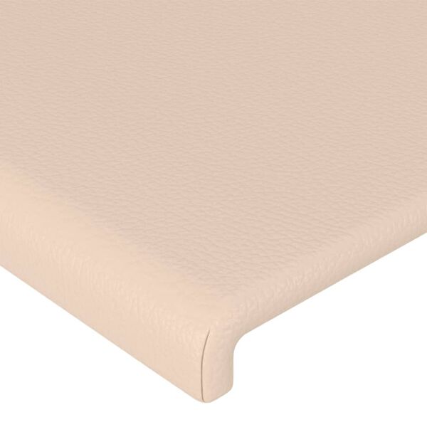 vidaXL Cabeceros capuchino 200x5x78/88 cm cuero sint&eacute;tico
