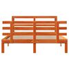 vidaXL Estructura cama con cabecero madera pino marr&oacute;n cera 150x200 cm