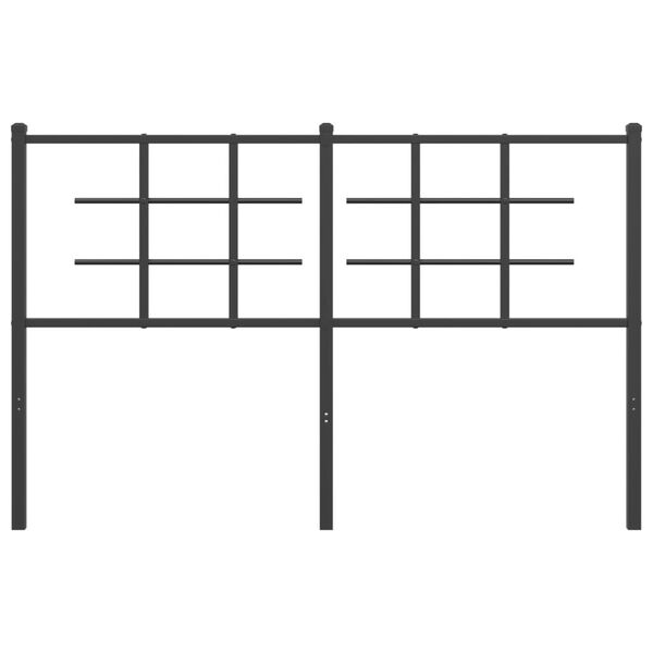 vidaXL Cabecero de repuesto de metal negro 140 cm