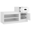 vidaXL Mueble zapatero madera contrachapada blanco brillo 100x42x60 cm