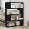 vidaXL Conjunto de mueble de TV Roble Negro 100 x 24 x 124,5 cm