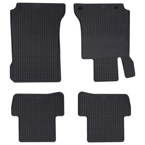 vidaXL Alfombrilla de Coche 4 pcs Negro Goma