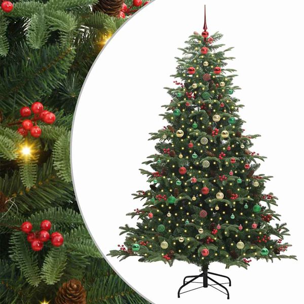 vidaXL &Aacute;rbol de Navidad artificial Verde 180 cm PVC, Metal y Pl&aacute;stico