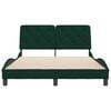 vidaXL Estructura cama sin colch&oacute;n terciopelo verde oscuro 140x190 cm