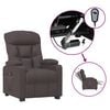 vidaXL Sill&oacute;n reclinable el&eacute;ctrico tela marr&oacute;n oscuro