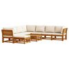 vidaXL Juego de muebles jard&iacute;n 9 pzas con cojines madera maciza acacia
