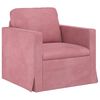 vidaXL Sof&aacute; 2 pcs Rosa 198 x 78 x 80 cm Terciopelo
