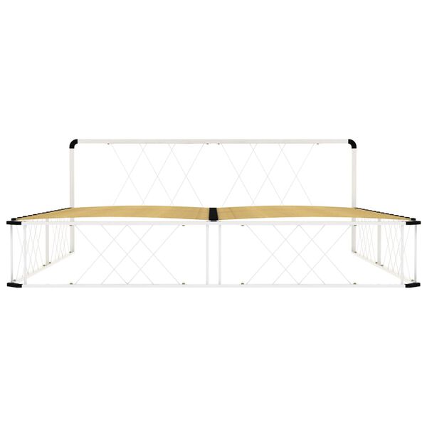vidaXL Estructura de cama de metal blanco 180x200 cm