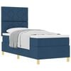 vidaXL Cama tipo Box Spring con cabecera Azul 80 x 200 cm tela