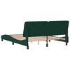 vidaXL Estructura cama sin colch&oacute;n terciopelo verde oscuro 160x200 cm