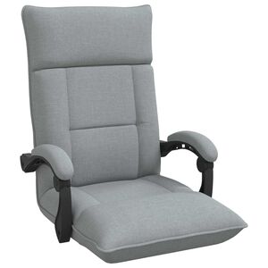 vidaXL Sill&oacute;n ajustable Gris Claro Tela