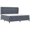 vidaXL Cama tipo Box Spring Gris oscuro 200 x 200 cm Poli&eacute;ster