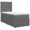 vidaXL Cama box spring con colch&oacute;n Gris oscuro 80 x 200 cm Tela
