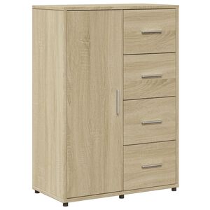 vidaXL Aparador de madera de ingenier&iacute;a roble Sonoma 60x31x84 cm