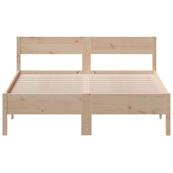 vidaXL Estructura de cama sin colchón madera de pino blanco 150x200 cm