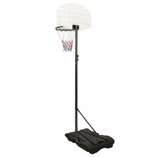 vidaXL Canasta de baloncesto polietileno blanco 216-250 cm