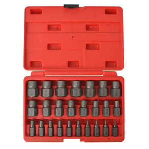 vidaXL Juego de extractores de tornillos de acero 10 piezas