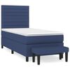 vidaXL Cama box spring con colch&oacute;n tela azul 90x200 cm