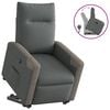 vidaXL Sill&oacute;n reclinable elevable de tela gris oscuro