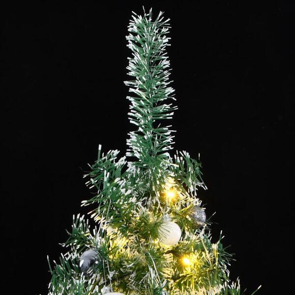 vidaXL &Aacute;rbol de Navidad artificial con 300 LED bolas y nieve 240 cm