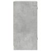 vidaXL Armario auxiliar puertas de vidrio gris hormig&oacute;n 35x37x75,5 cm