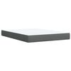 vidaXL Cama box spring con colch&oacute;n tela gris oscuro 140x190 cm