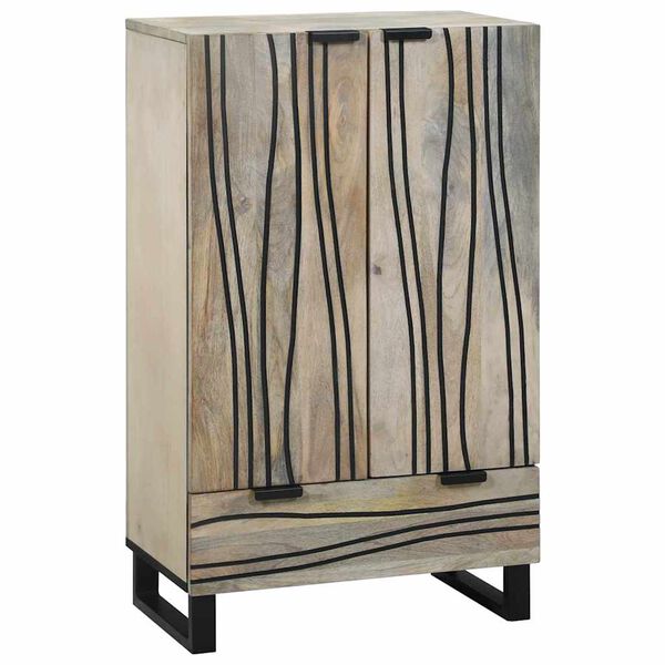 vidaXL Gabinetes y estantes de almacenamiento de medios Blanco y Negro