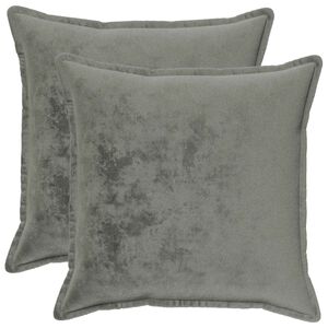 vidaXL Funda de almohada 2 pcs HOUTEN Gris oscuro 55 x 55 cm Franela