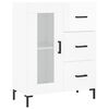vidaXL Aparador de madera contrachapada blanco brillante 69,5x34x90 cm