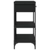vidaXL Mesa consola con cajones y estantes madera de ingeniería negro