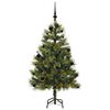 vidaXL &Aacute;rbol de Navidad artificial con ramas plegables y conos 150 cm