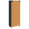 vidaXL Aparador alto 2 pcs Roble negro Madera de Ingenier&iacute;a y Vidrio