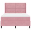 vidaXL Cama tipo Box Spring con colch&oacute;n Rosa 140 x 190 cm Terciopelo