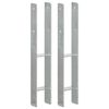vidaXL Anclajes de valla 2 uds acero galvanizado plateado 9x6x60 cm