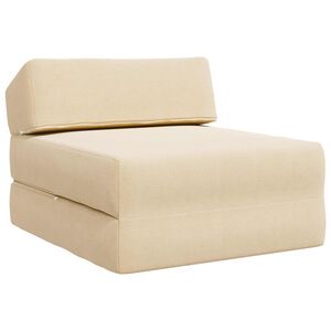 vidaXL Sof&aacute; Cama Plegable Crema 60 x 70 x 41 cm Tela