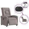 vidaXL Sill&oacute;n reclinable el&eacute;ctrico tela gris taup&eacute;