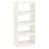 vidaXL Estanter&iacute;a/divisor de espacios madera pino blanco 60x30x135,5cm