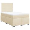 vidaXL Cama box spring con colch&oacute;n tela color crema 120x190 cm