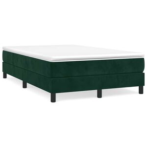 vidaXL Estructura Estructura de cama con somier terciopelo verde oscuro 120x200 cm